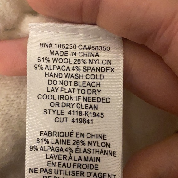 Joie Wool and Alpaca Winter Christmas Sweater - Picture 5 of 5